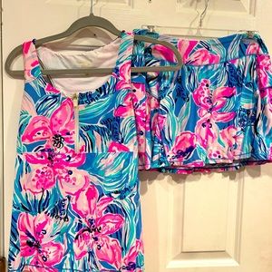 Lilly Pulitzer Luxletics tank top with skort.